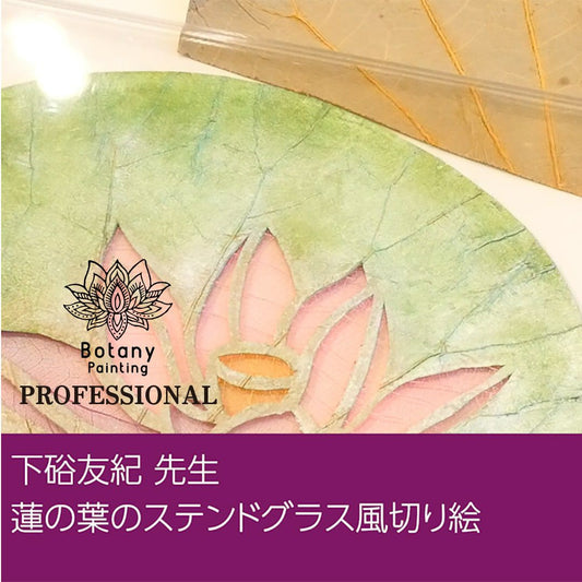下硲友紀先生　蓮の葉のステンドグラス風切り絵（12分程）