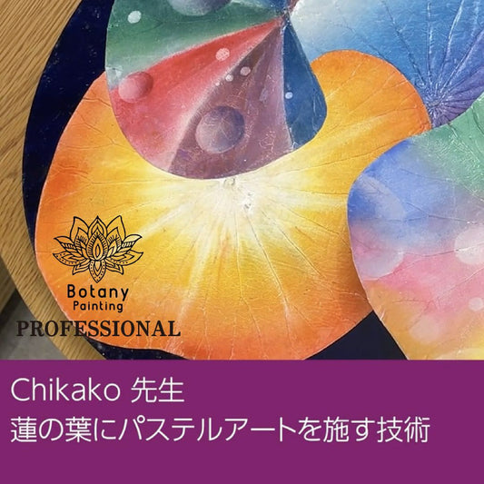 Chikako先生　蓮の葉にパステルを施す技術(12分程)