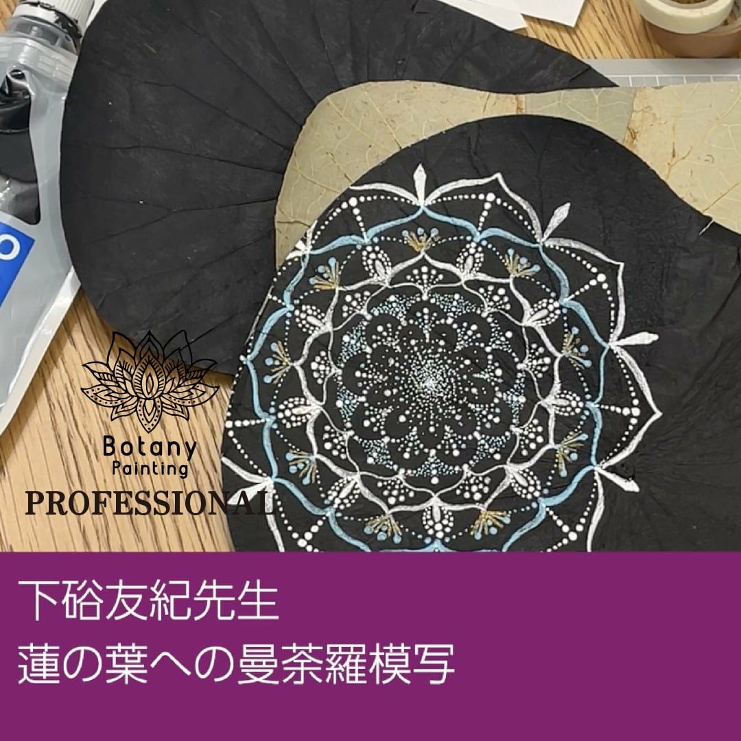 下硲友紀先生　蓮の葉への曼荼羅模写(約12分)