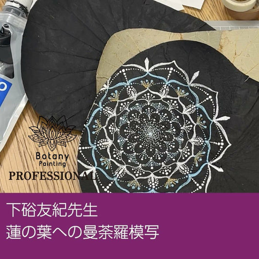 下硲友紀先生　蓮の葉への曼荼羅模写(約12分)