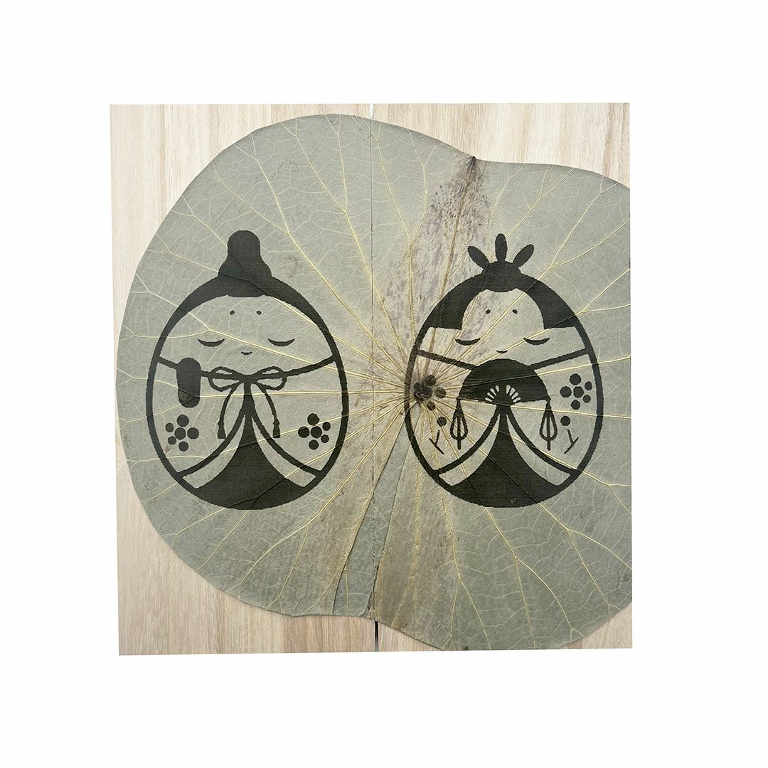 【ひなまつり】桐板2枚セットB(丸雛)