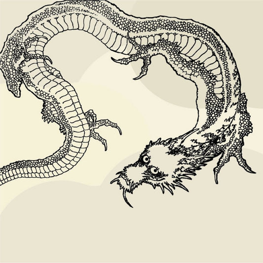 蓮貼りパネル塗り絵41×41パネル　龍