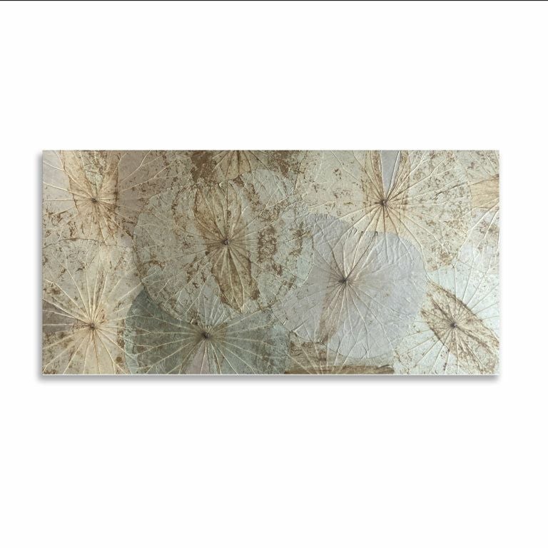 蓮貼り木製パネル41×82cm
